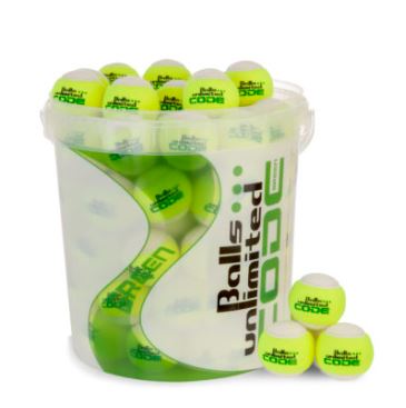 Balls Unlimited Code Green 60er im Eimer Farbe gelb/weiß