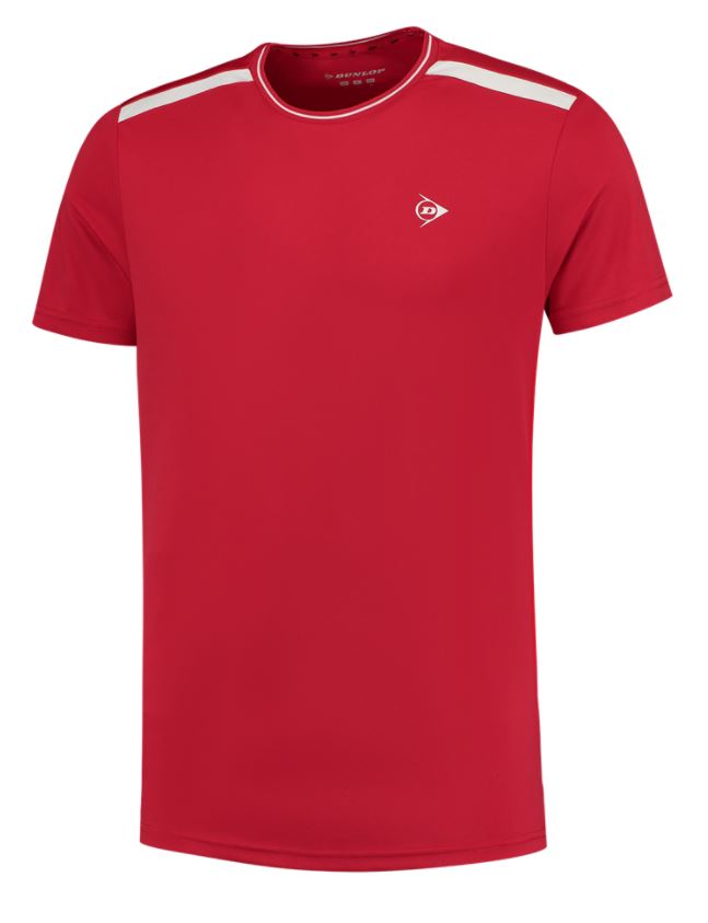 Dunlop Boy Club Line Crew Tee, red/white