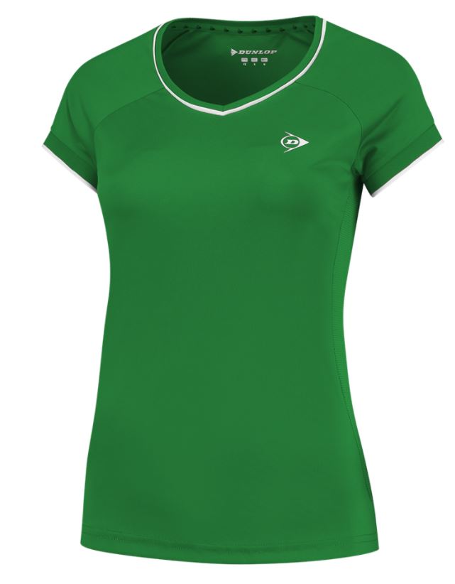 Dunlop Women Club Line Crew Tee, green