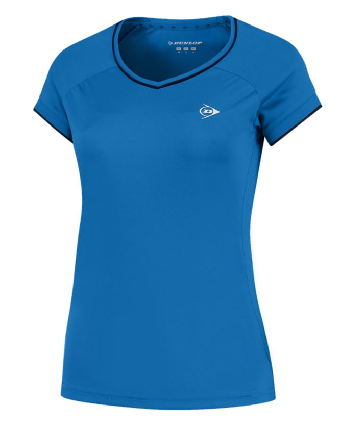 Dunlop Women Club Line Crew Tee, royal blue